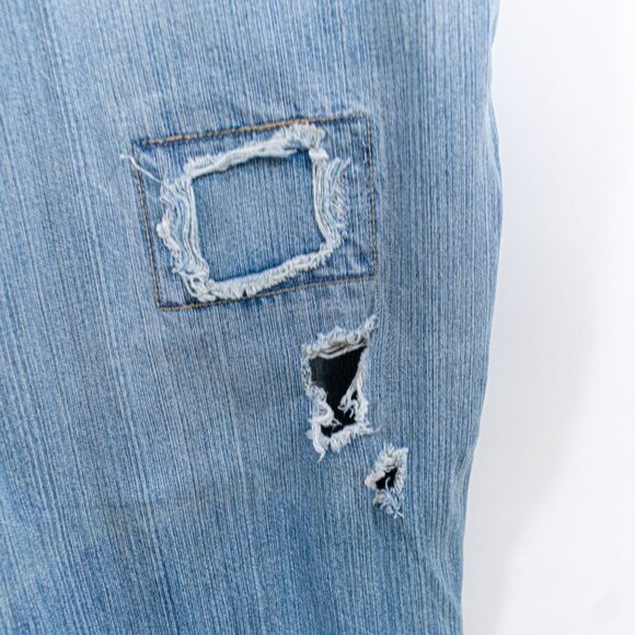 ENYCE Hip Hop Baggy Jeans 44 x 34 Y2K Patch Skater Wide Leg Streetwear - Picture 13 of 16